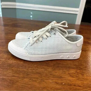 Rag & Bone Standard Issue white leather perforated sneakers lace up size 36.5, 6